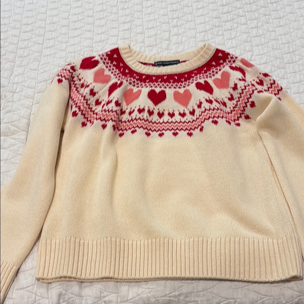 Kiel James Patrick Heart Fair Isle Sweater